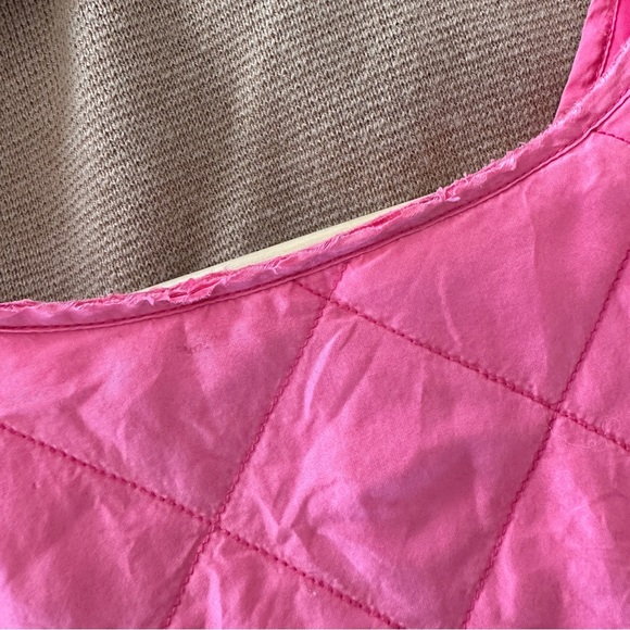 Vintage Pink Silk Quilted Vest - Picture 8 of 8